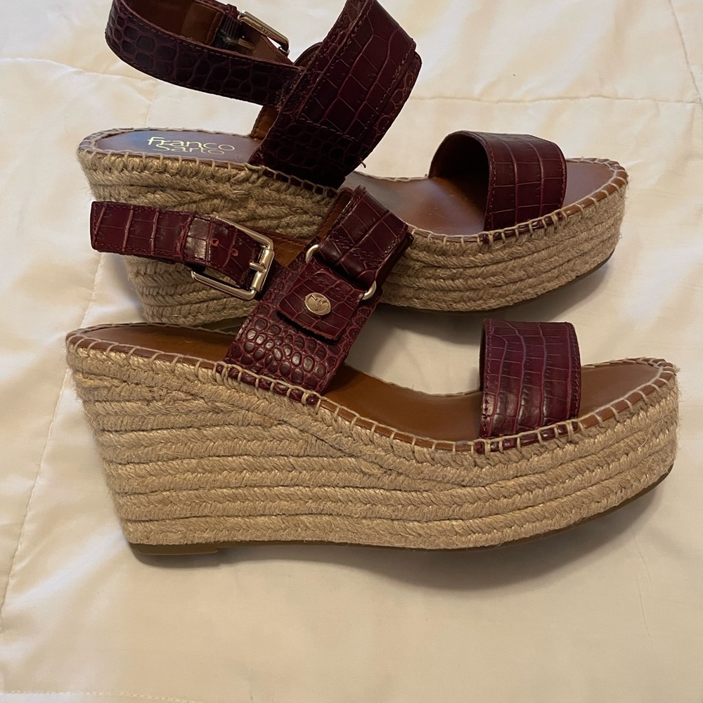 FRANCO SARTO WOMENS TEMA WEDGE ESPADRILLE NWT